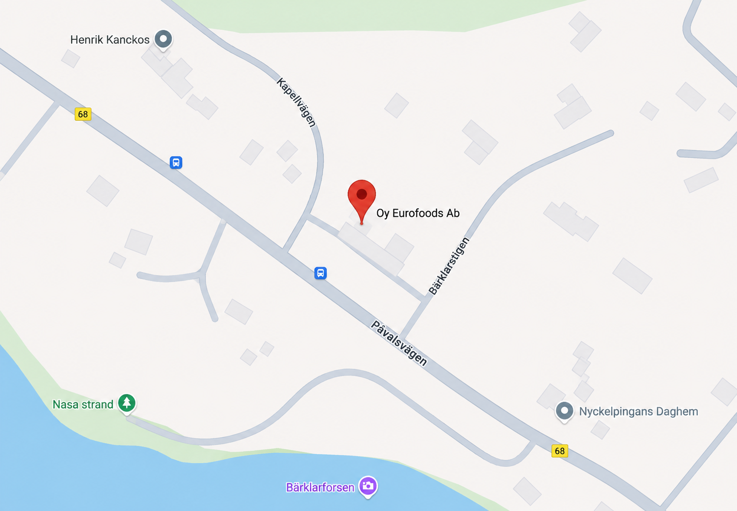 Map showing the Eurofoods location in Ytteresse, Finland