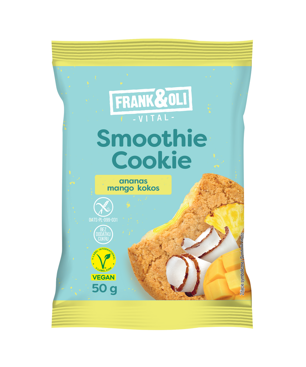 Frank&Oli smoothie cookie - pineaple, mango and coconut - (50g)