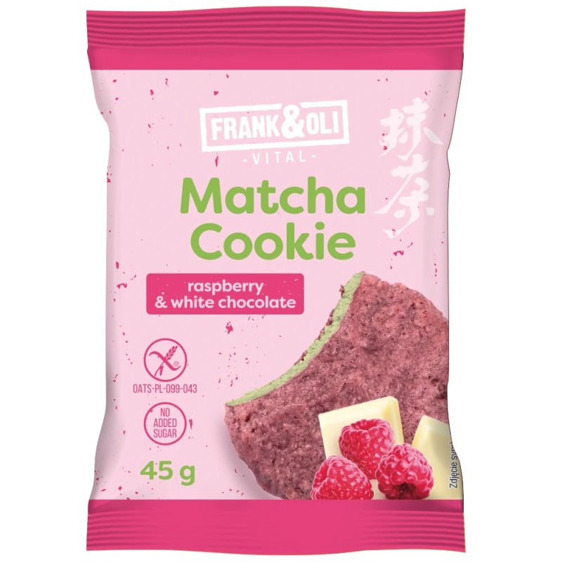 Frank&Oli gluten-free matcha cookie - raspberry and cocoa - (45g)