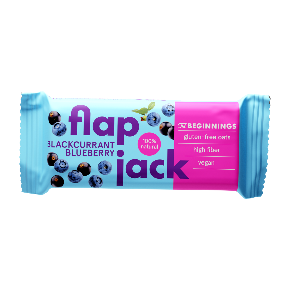 The Beginnings Flap Jack mustaherukka-mustikka 60g