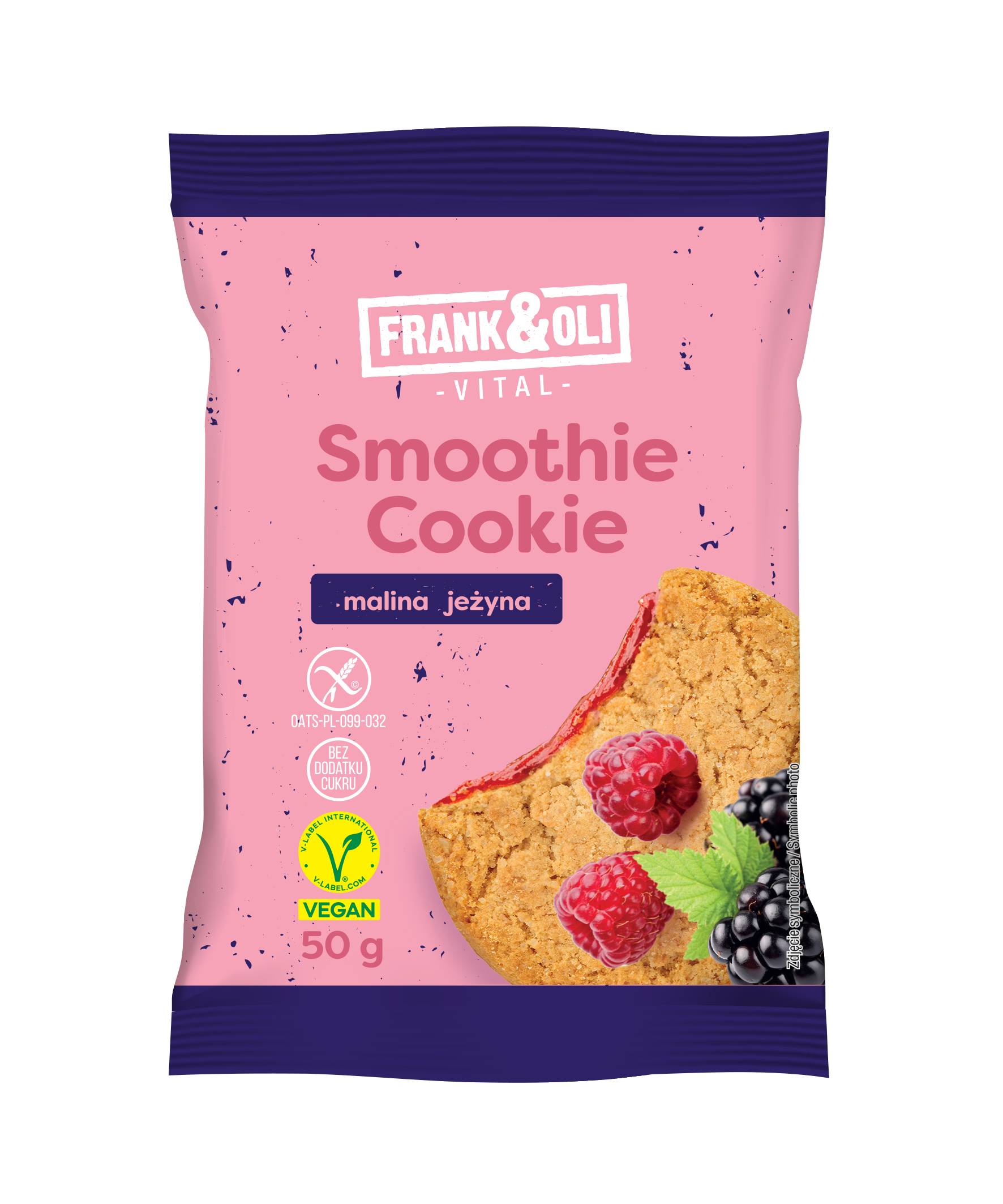 Frank&Oli smoothie cookie - raspberry and blackberry - (50g)